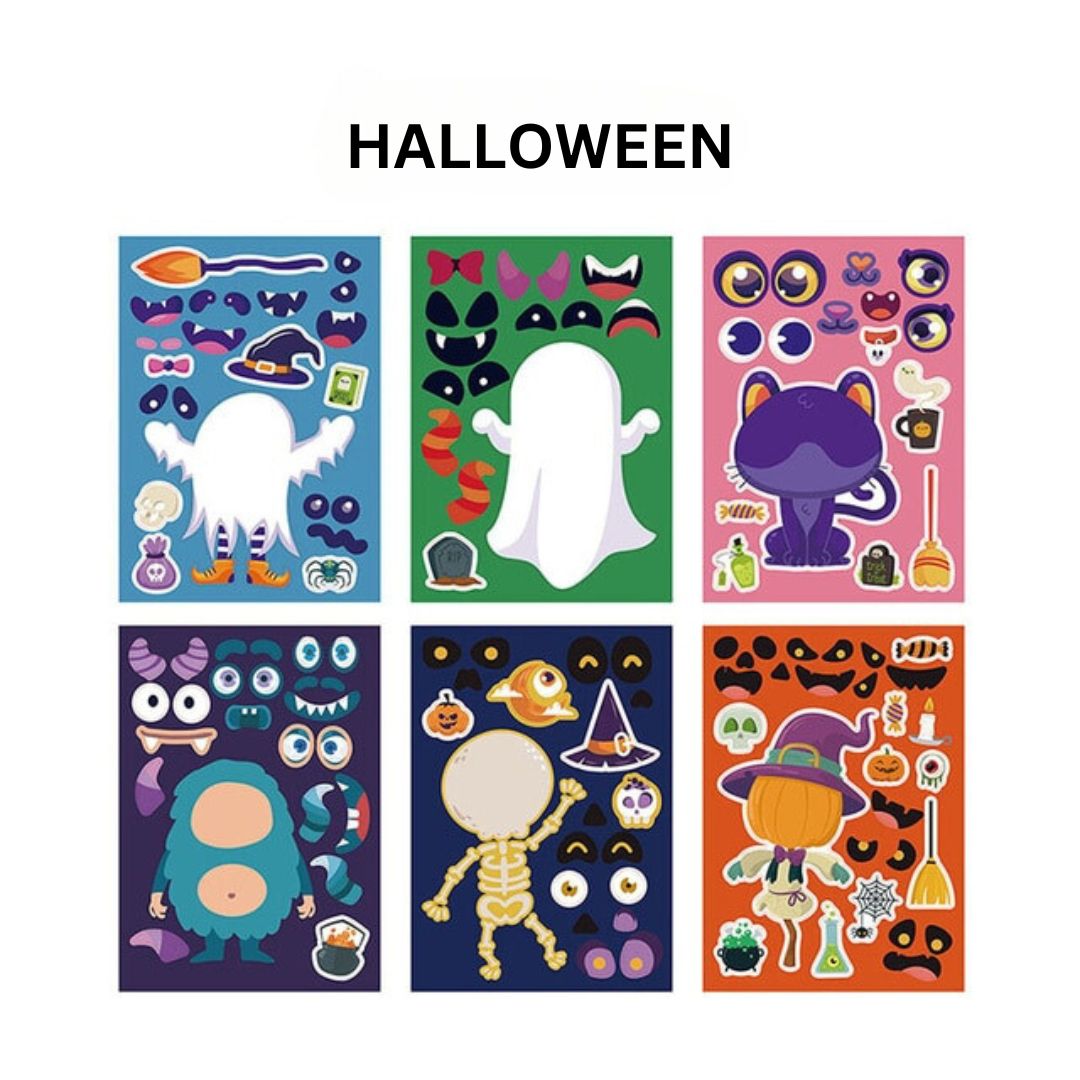 Make A Face Sticker Games Halloween Edition Butterfly Treasures