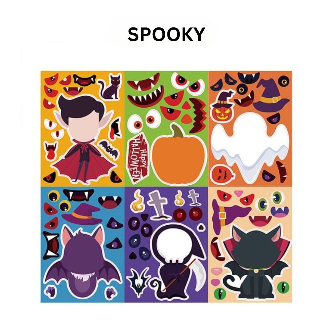 Make A Face Sticker Games Halloween Edition Butterfly Treasures