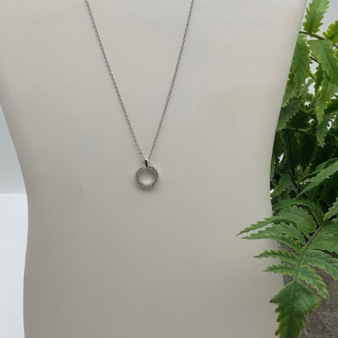 Open Circle Necklace Butterfly Treasures