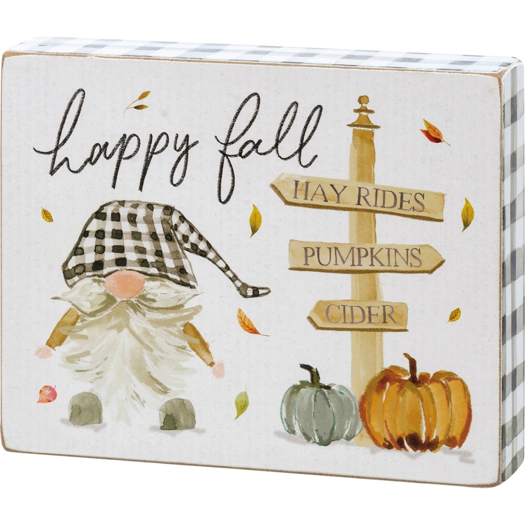 Block Sign - Happy Fall – Butterfly Treasures