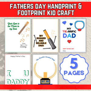 Father's Day Handprint and Footprint Kids Craft Kit