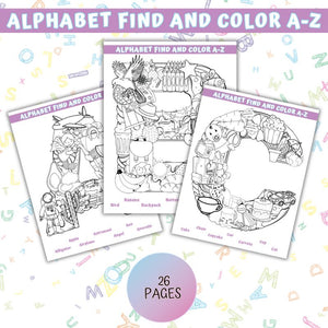 Alphabet Find and Color Coloring Book