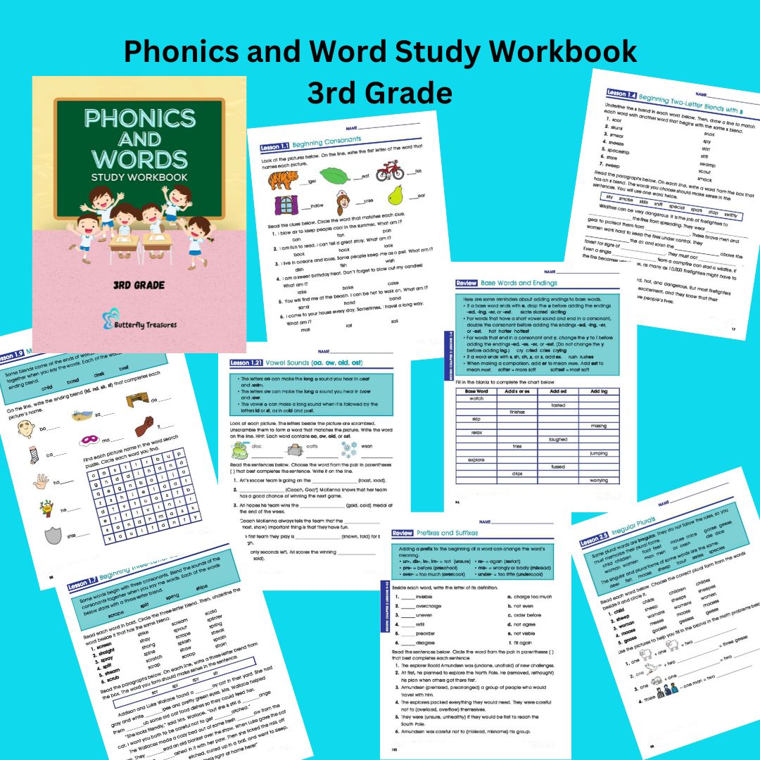 Phonics & Word Study Workbook – Butterfly Treasures
