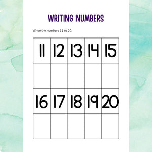 Numbers 1-20 Workbook