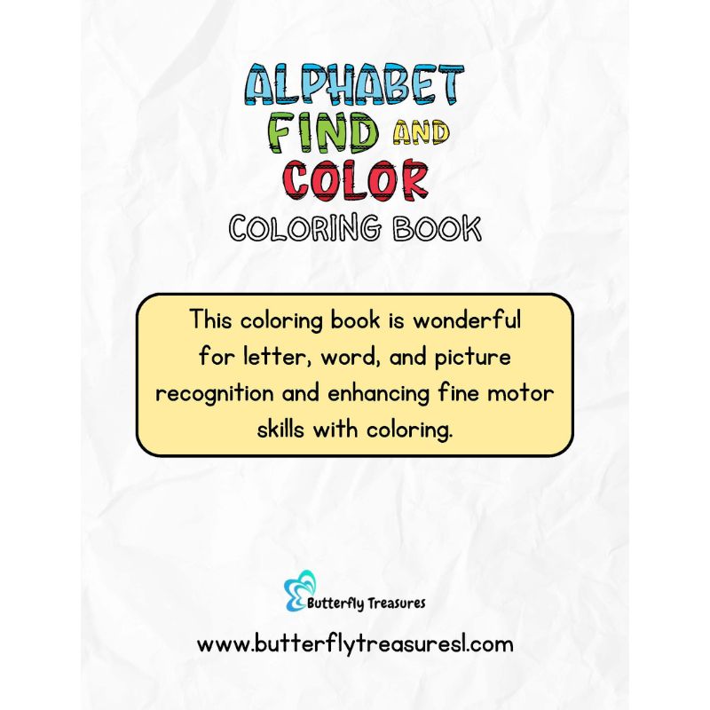 Alphabet Find and Color Coloring Book