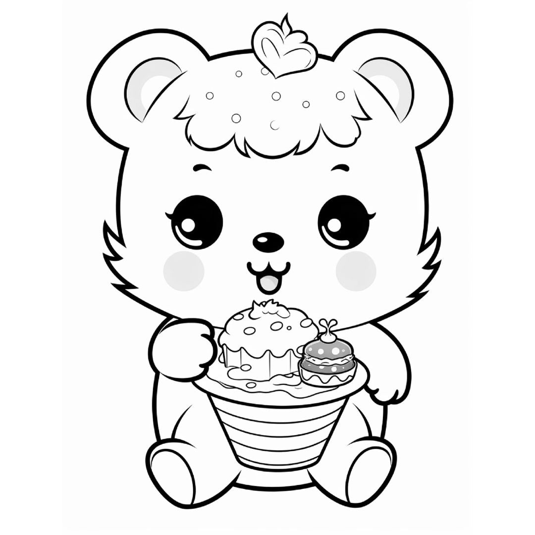 Valentine Teddy Bear Coloring Pages - Vol 3