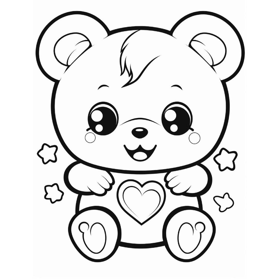 Valentine Teddy Bear Coloring Pages - Vol 3