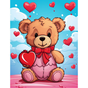 Valentine Teddy Bear Coloring Pages - Vol 1