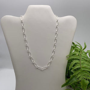 Oval Chain Necklace & Bracelet Set