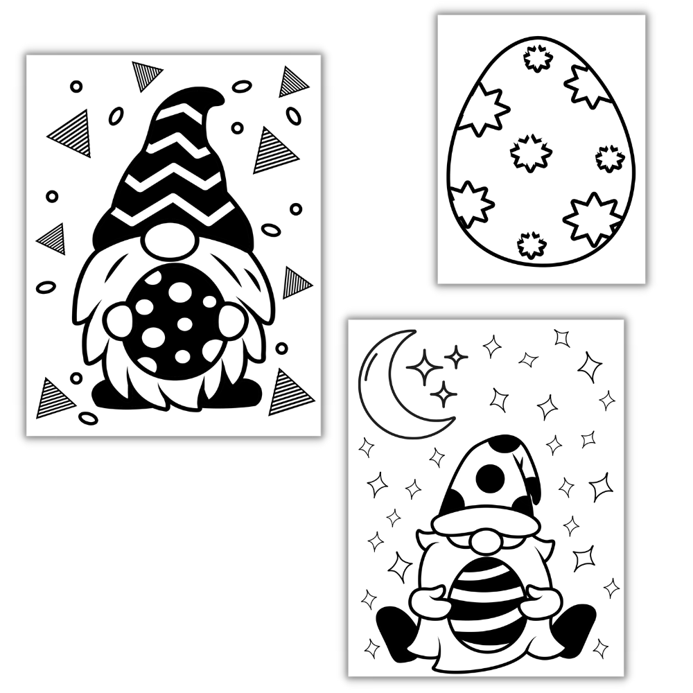 Easter Gnome Coloring Pages