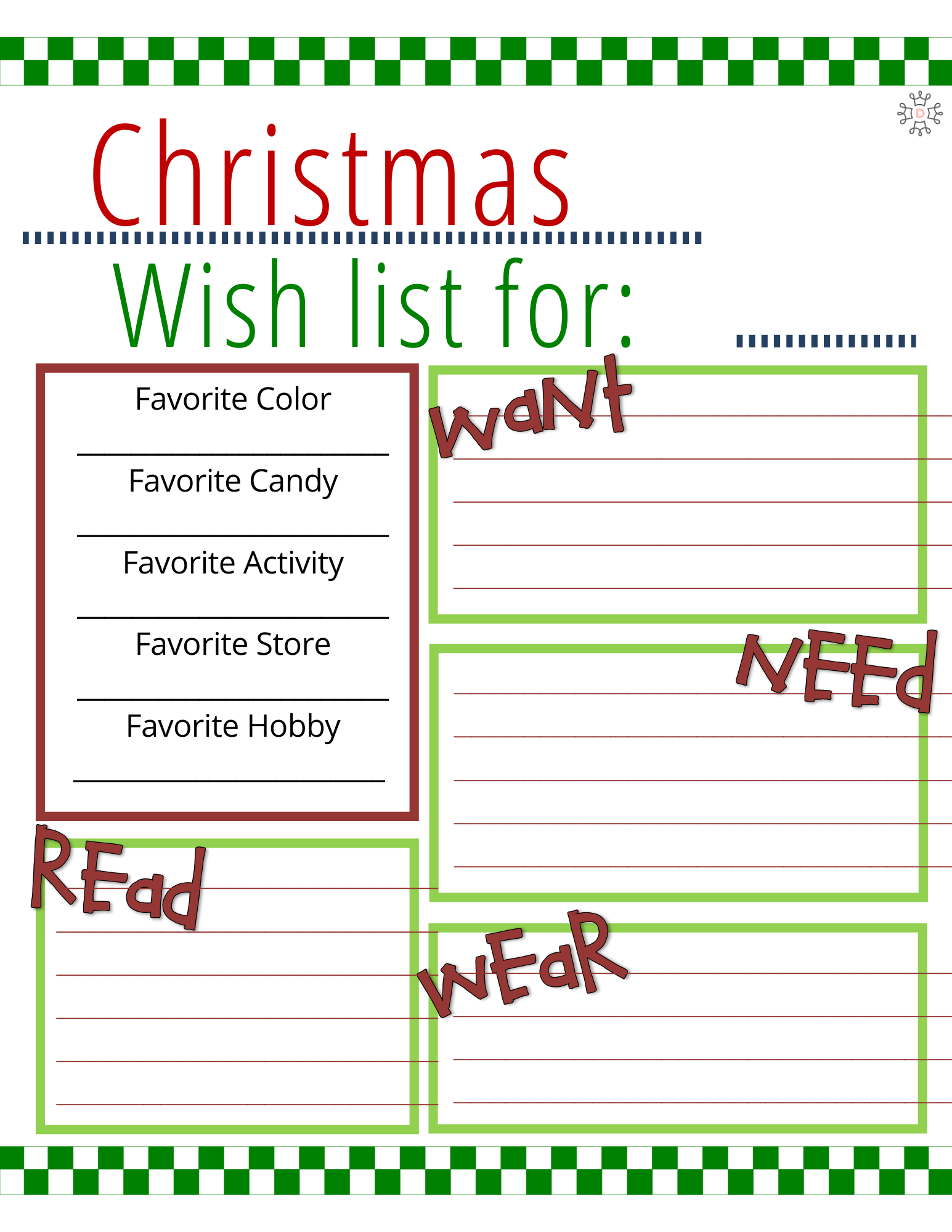 Wish List - Kids