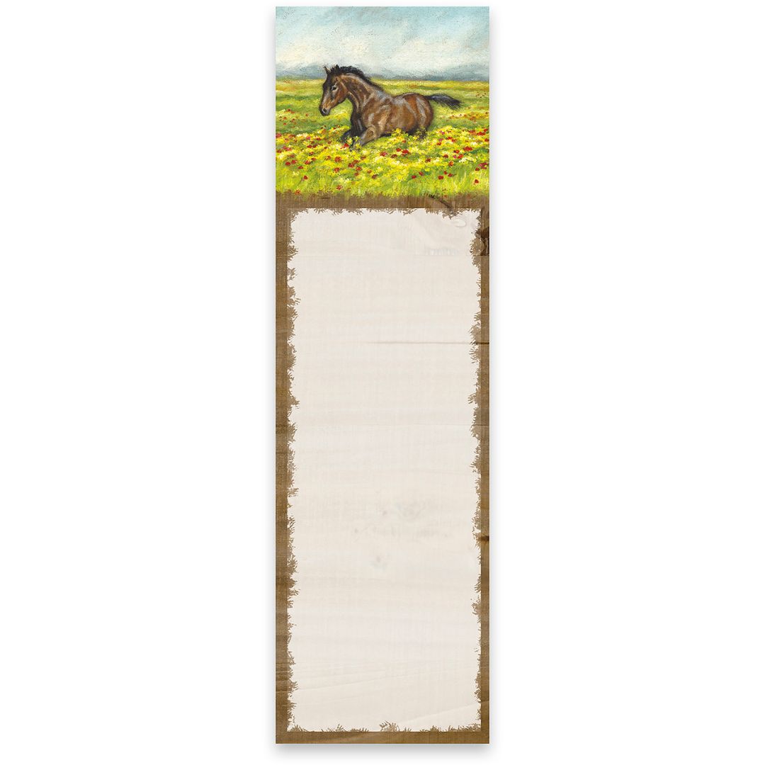 List Notepad - Horse in Field