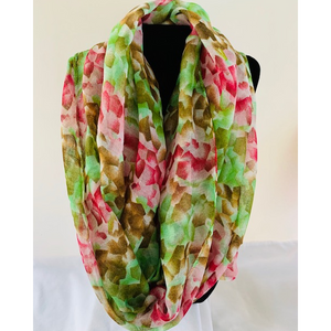 Multitone Print Infinity Scarf