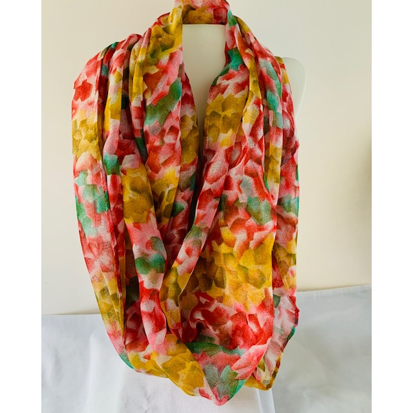 Multitone Print Infinity Scarf