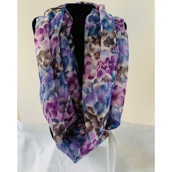 Multitone Print Infinity Scarf